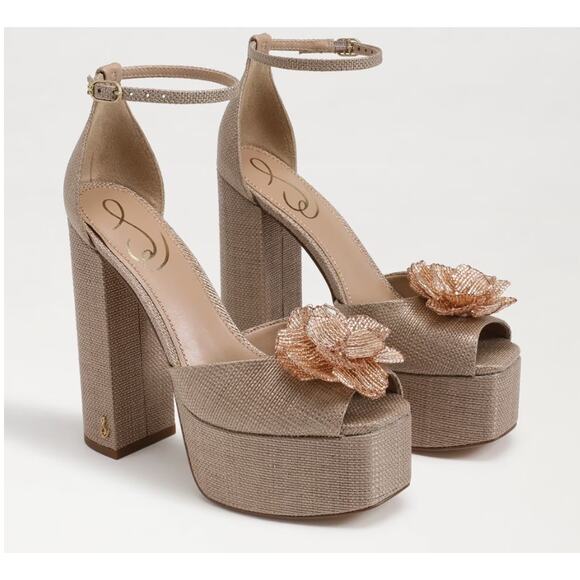Sam Edelman KORI FLORA Platform Peep-Toe Heel Floral | Sz 9.5 New $170 - Picture 1 of 7